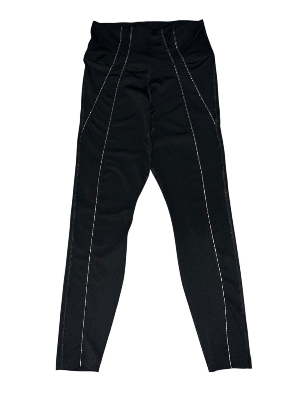 NIKE Women's YOGA Dri-FIT Yoga High-Waist 7/8 Metallic Trim Leggings MEDIUM